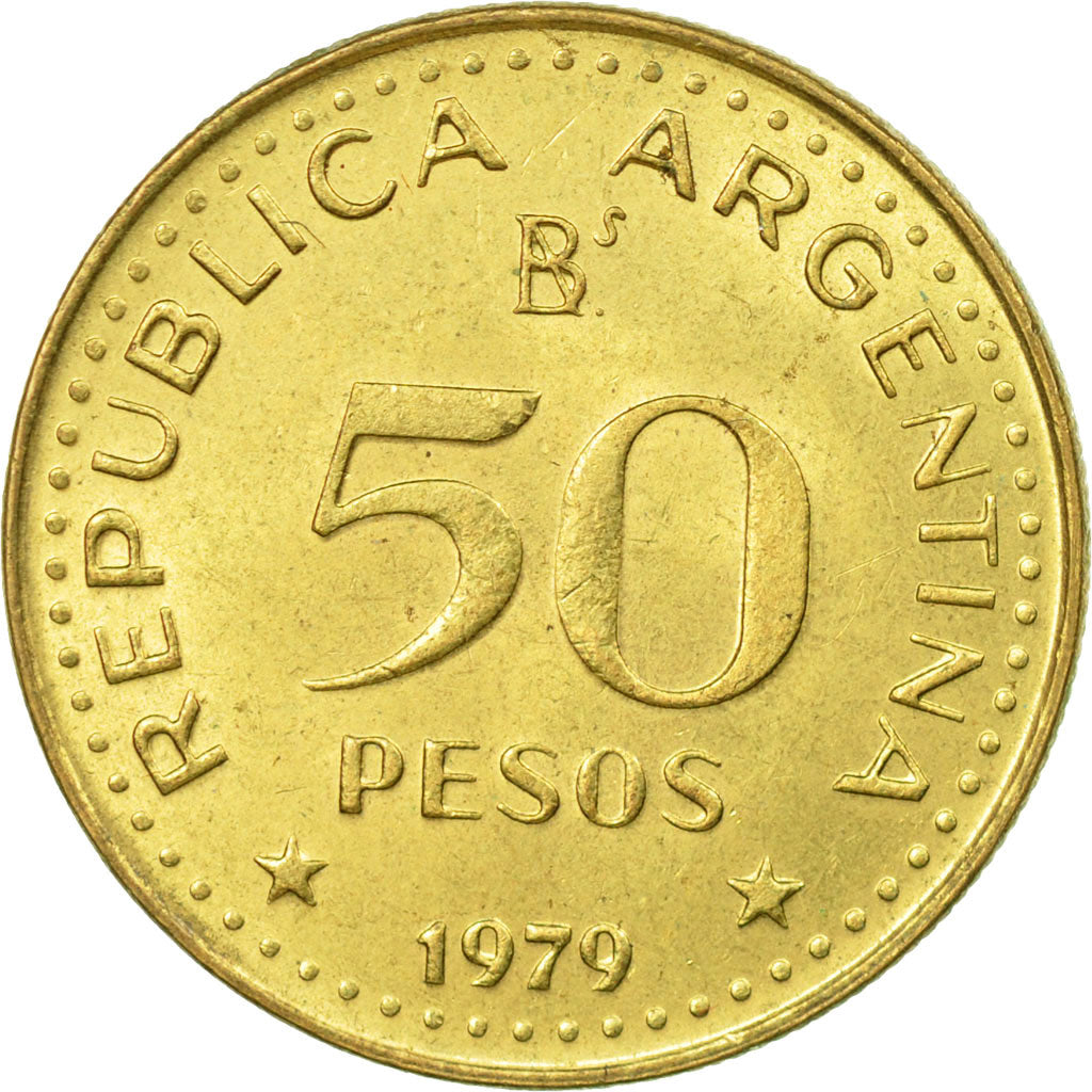 Moneta, Argentina, 50 Pesos, 1979, BB, Alluminio-bronzo, KM:84