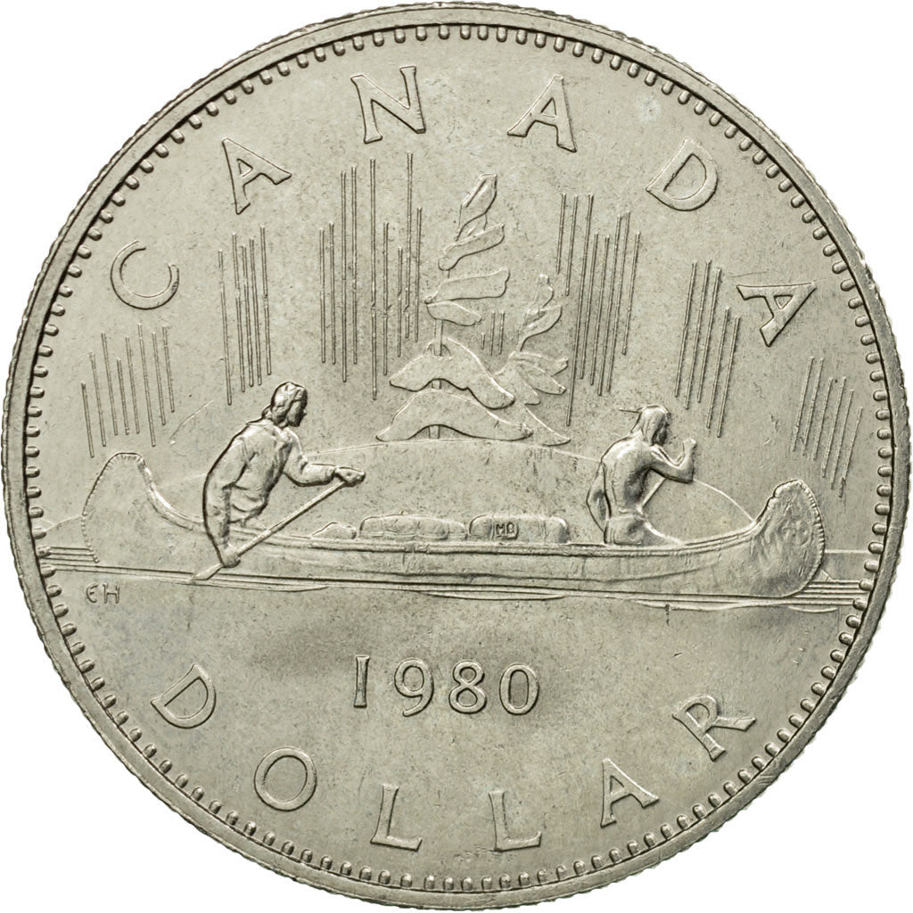 Coin, Canada, Elizabeth II, Dollar, 1980, Royal Canadian Mint, Ottawa
