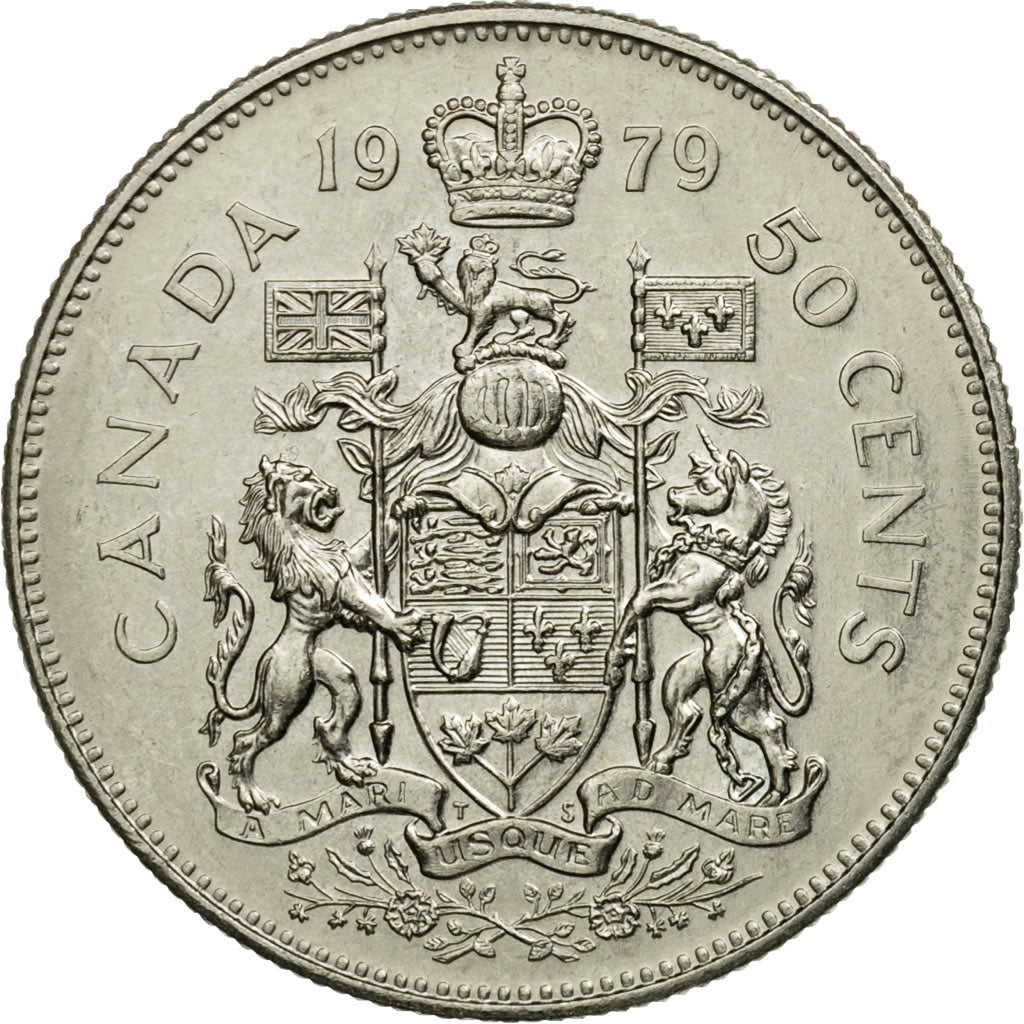 Coin, Canada, Elizabeth II, 50 Cents, 1979, Royal Canadian Mint, Ottawa