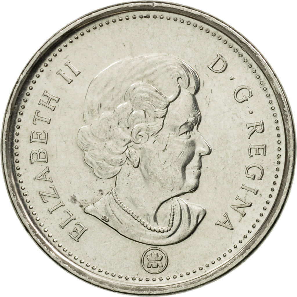Coin, Canada, Elizabeth II, 5 Cents, 2008, Royal Canadian Mint, Winnipeg