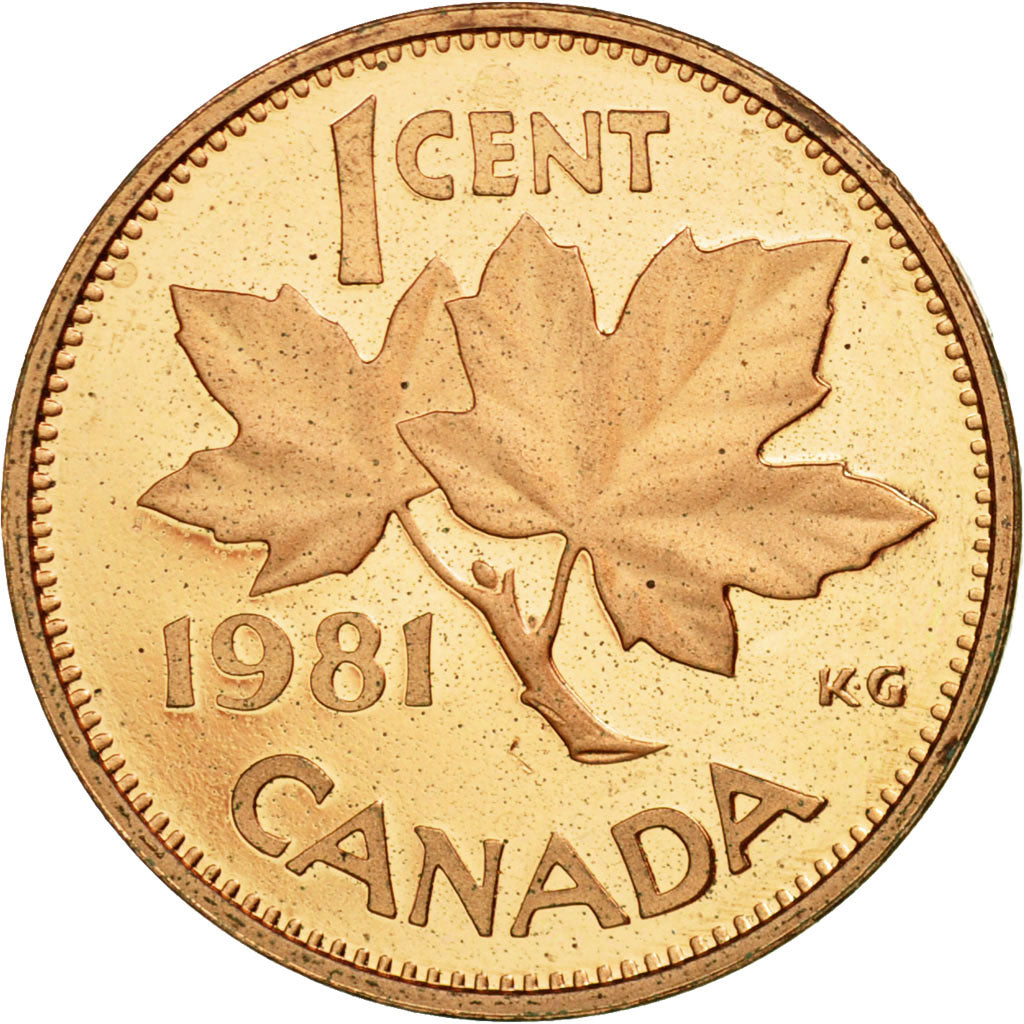 Coin, Canada, Elizabeth II, Cent, 1981, Royal Canadian Mint, Ottawa, AU(55-58)