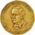 Moneda, República Dominicana, Peso, 1997, MBC, Latón, KM:80.3