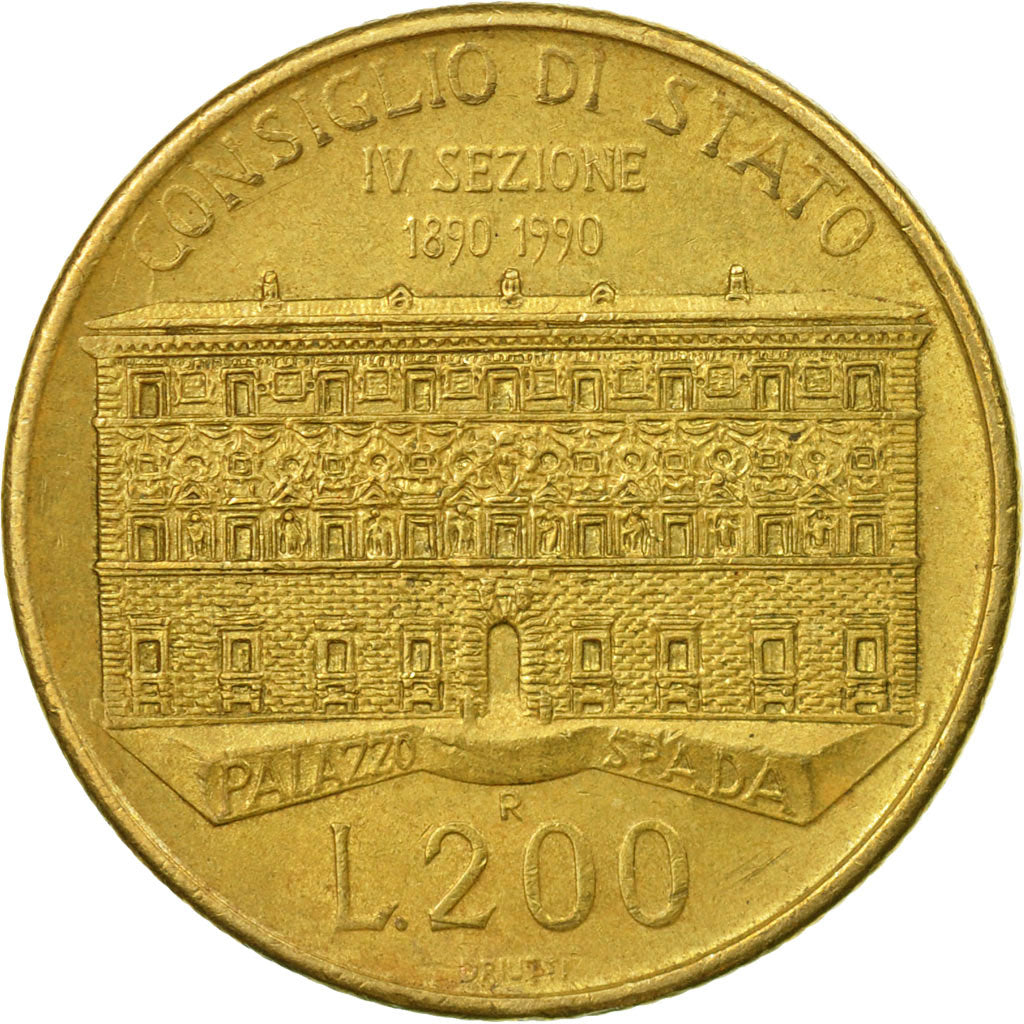 Monnaie, Italie, 200 Lire, 1990, Rome, TTB, Aluminum-Bronze, KM:135