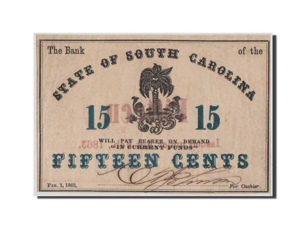 Geldschein, Vereinigte Staaten, 15 Cents, 1863, SS+