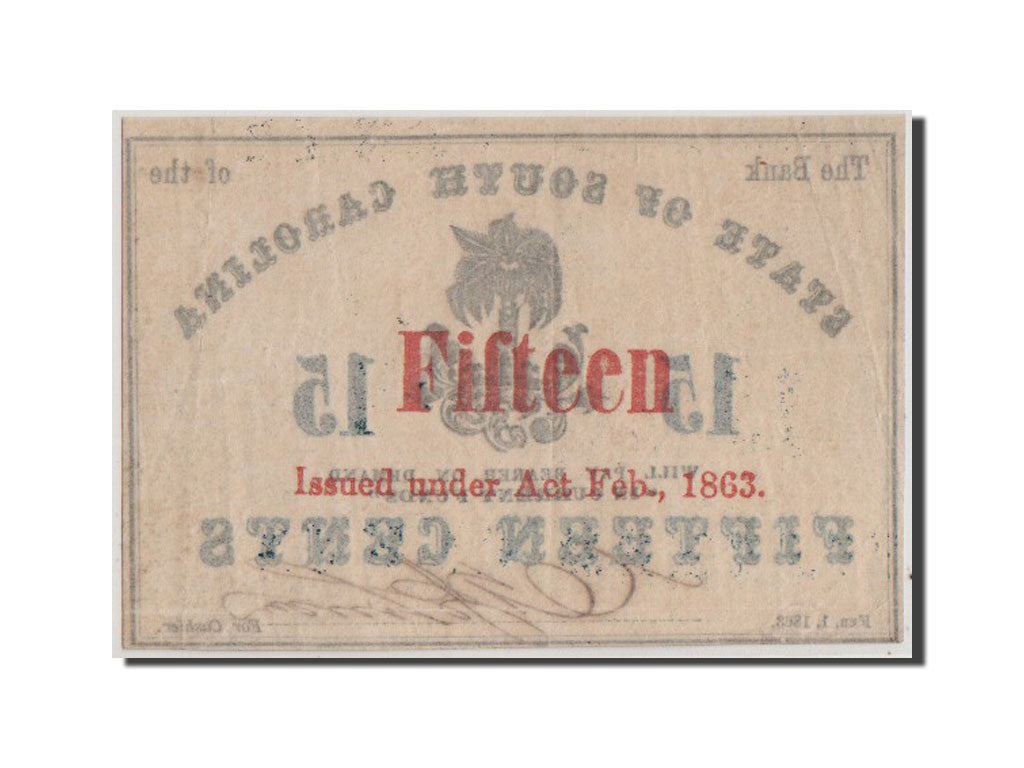 Geldschein, Vereinigte Staaten, 15 Cents, 1863, SS+