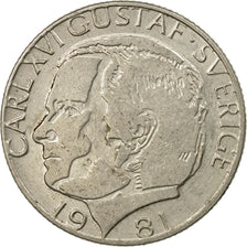 Coin, Sweden, Carl XVI Gustaf, Krona, 1981, EF(40-45), Copper-Nickel Clad