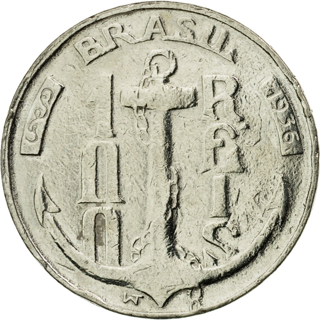 Coin, Brazil, 100 Reis, 1936, EF(40-45), Copper-nickel, KM:536