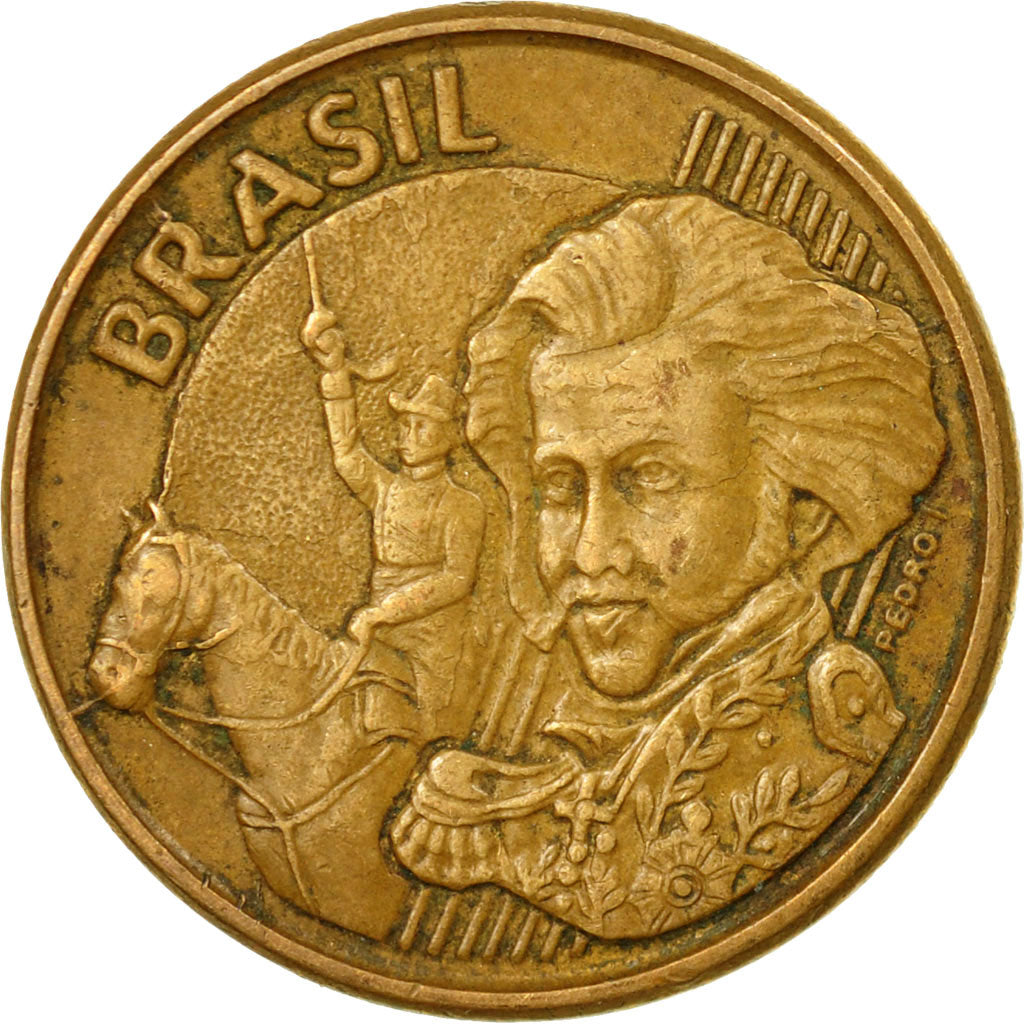 Coin, Brazil, 10 Centavos, 2002, EF(40-45), Bronze Plated Steel, KM:649.2