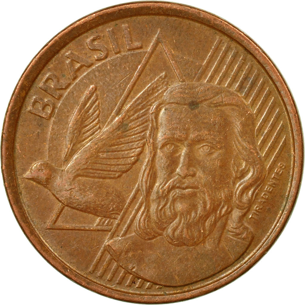 Moneda, Brasil, 5 Centavos, 2011, MBC, Cobre chapado en acero, KM:648