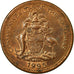 Coin, Bahamas, Elizabeth II, Cent, 1995, Franklin Mint, EF(40-45), Copper Plated