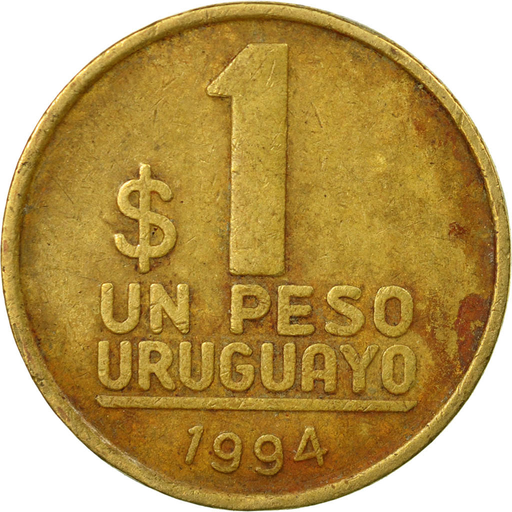 Monnaie, Uruguay, Un Peso Uruguayo, 1994, TTB, Aluminum-Bronze, KM:103.1