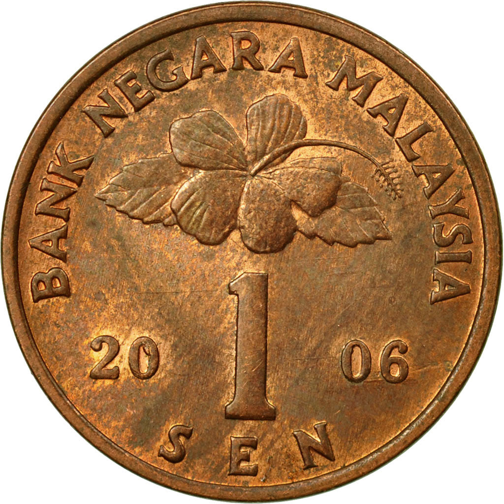 Coin, Malaysia, Sen, 2006, EF(40-45), Bronze Clad Steel, KM:49