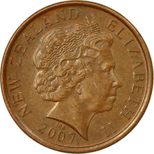 Coin, New Zealand, Elizabeth II, 10 Cents, 2007, EF(40-45), Copper Plated Steel