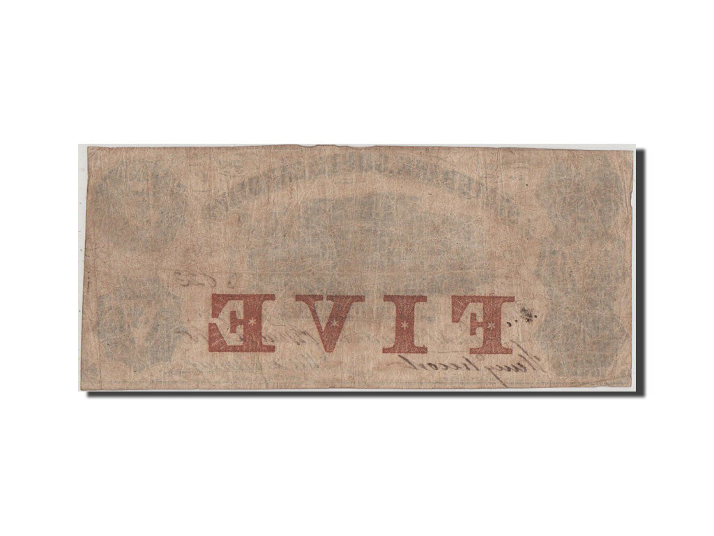 Banconote, Stati Uniti, 5 Dollars, 1855, MB+