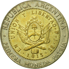 Coin, Argentina, Peso, 2010, EF(40-45), Bi-Metallic, KM:112.1
