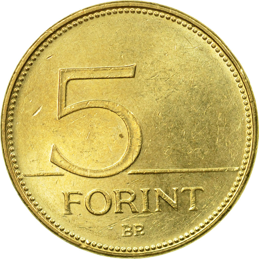 Coin, Hungary, 5 Forint, 2008, Budapest, EF(40-45), Nickel-brass, KM:694