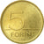 Moneda, Hungría, 5 Forint, 2008, Budapest, MBC, Níquel - latón, KM:694