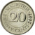 Coin, Mauritius, 20 Cents, 2007, EF(40-45), Nickel plated steel, KM:53