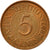 Moneta, Mauritius, 5 Cents, 2007, EF(40-45), Miedź platerowana stalą, KM:52