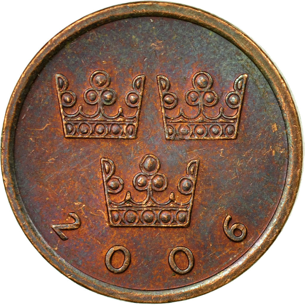 Coin, Sweden, Carl XVI Gustaf, 50 Öre, 2006, VF(30-35), Bronze, KM:878