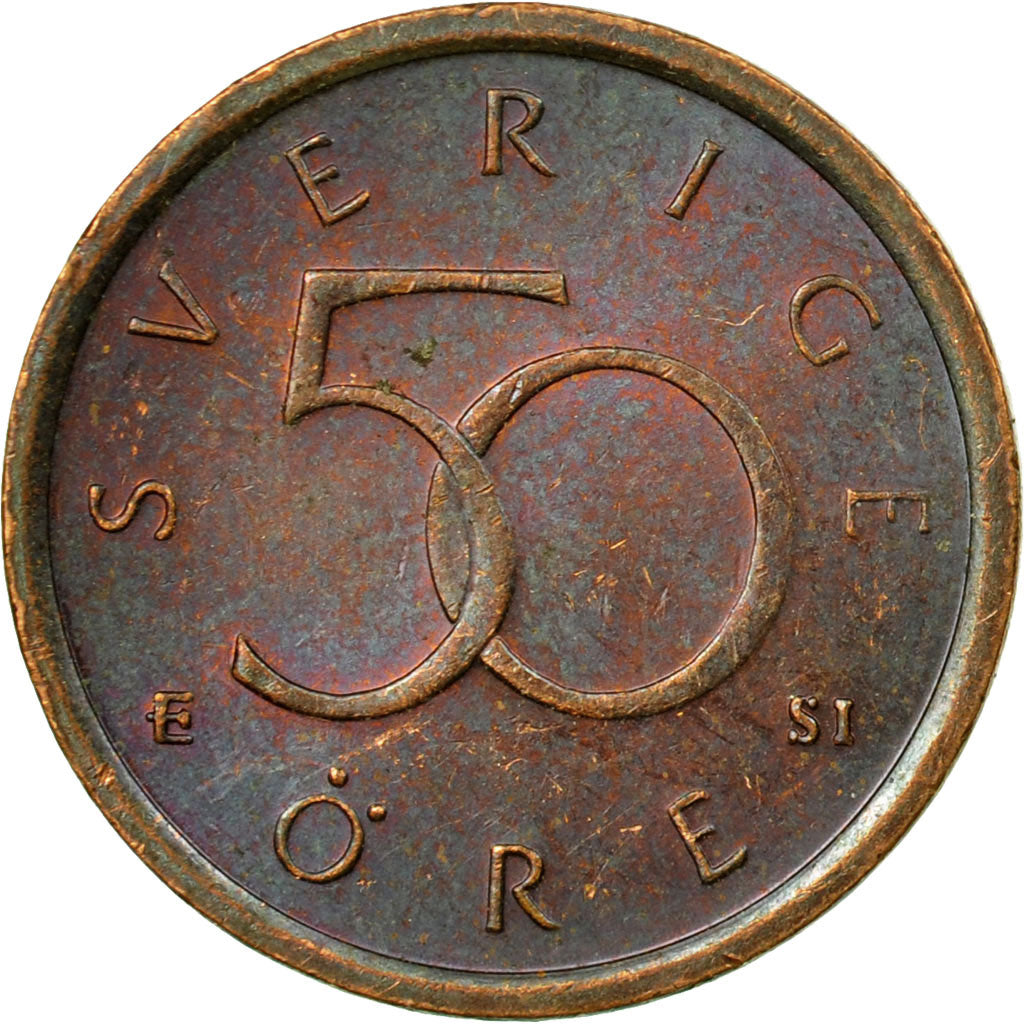 Coin, Sweden, Carl XVI Gustaf, 50 Öre, 2006, VF(30-35), Bronze, KM:878