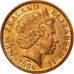 Coin, New Zealand, Elizabeth II, 10 Cents, 2006, EF(40-45), Copper Plated Steel