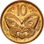 Moneda, Nueva Zelanda, Elizabeth II, 10 Cents, 2006, MBC, Cobre chapado en