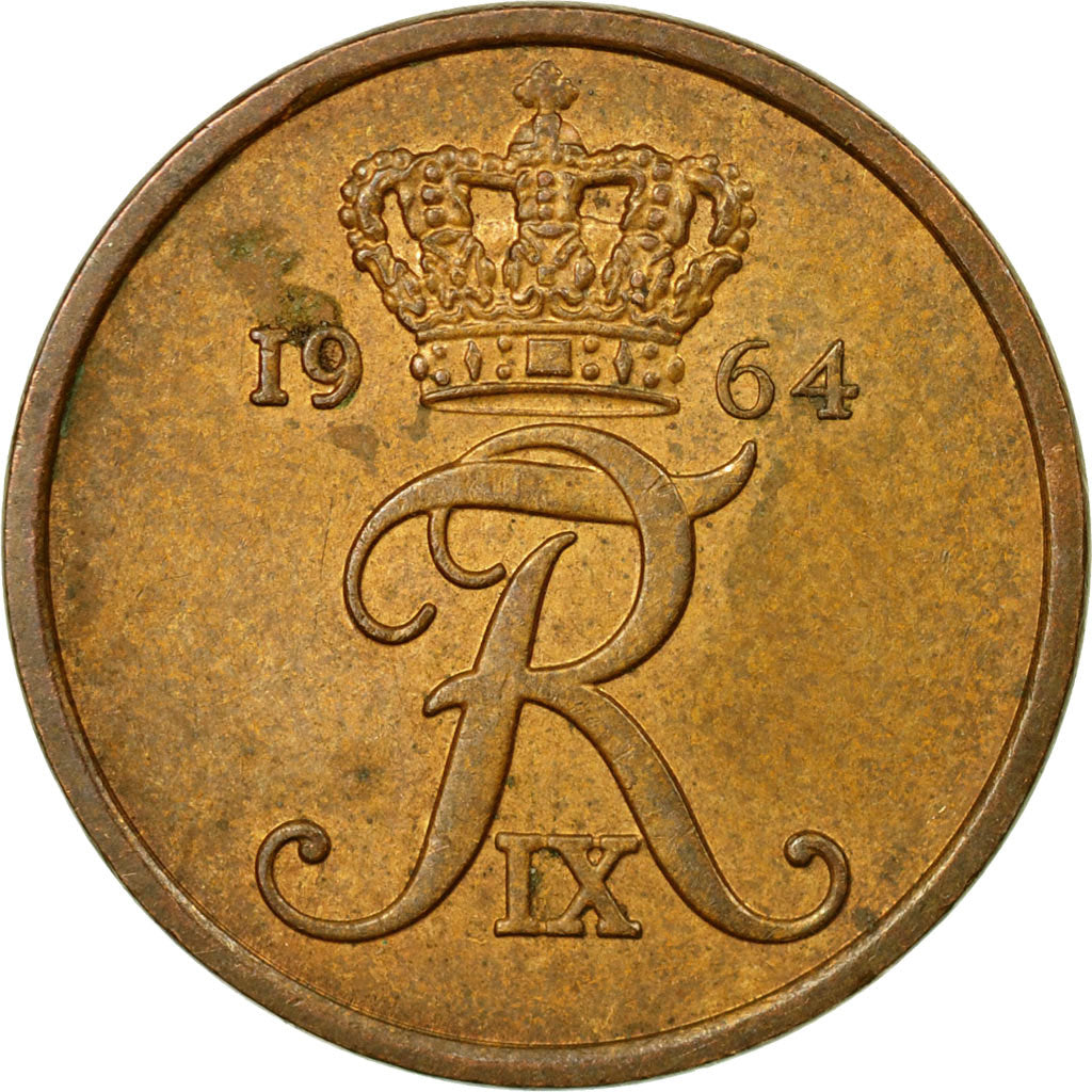 Monnaie, Danemark, Frederik IX, 5 Öre, 1964, Copenhagen, TTB, Zinc, KM:843.2