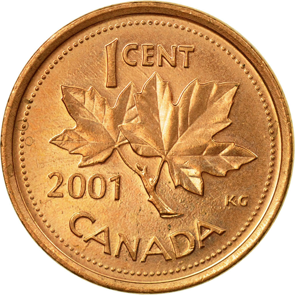 Coin, Canada, Elizabeth II, Cent, 2001, Royal Canadian Mint, Ottawa, EF(40-45)