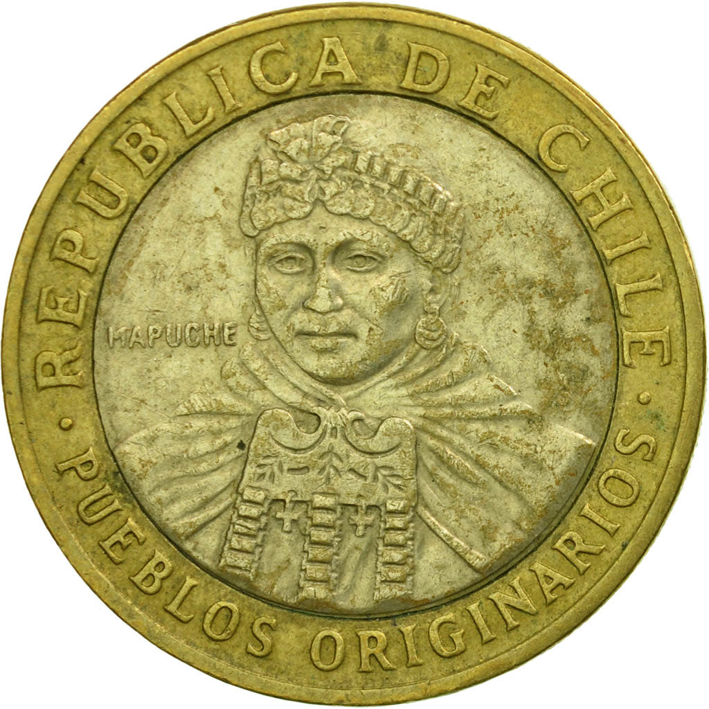 Münze, Chile, 100 Pesos, 2008, Santiago, SS, Bi-Metallic, KM:236