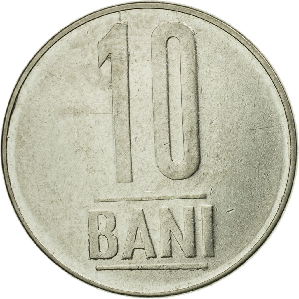 Moneta, Romania, 10 Bani, 2009, Bucharest, BB, Acciaio placcato nichel, KM:191