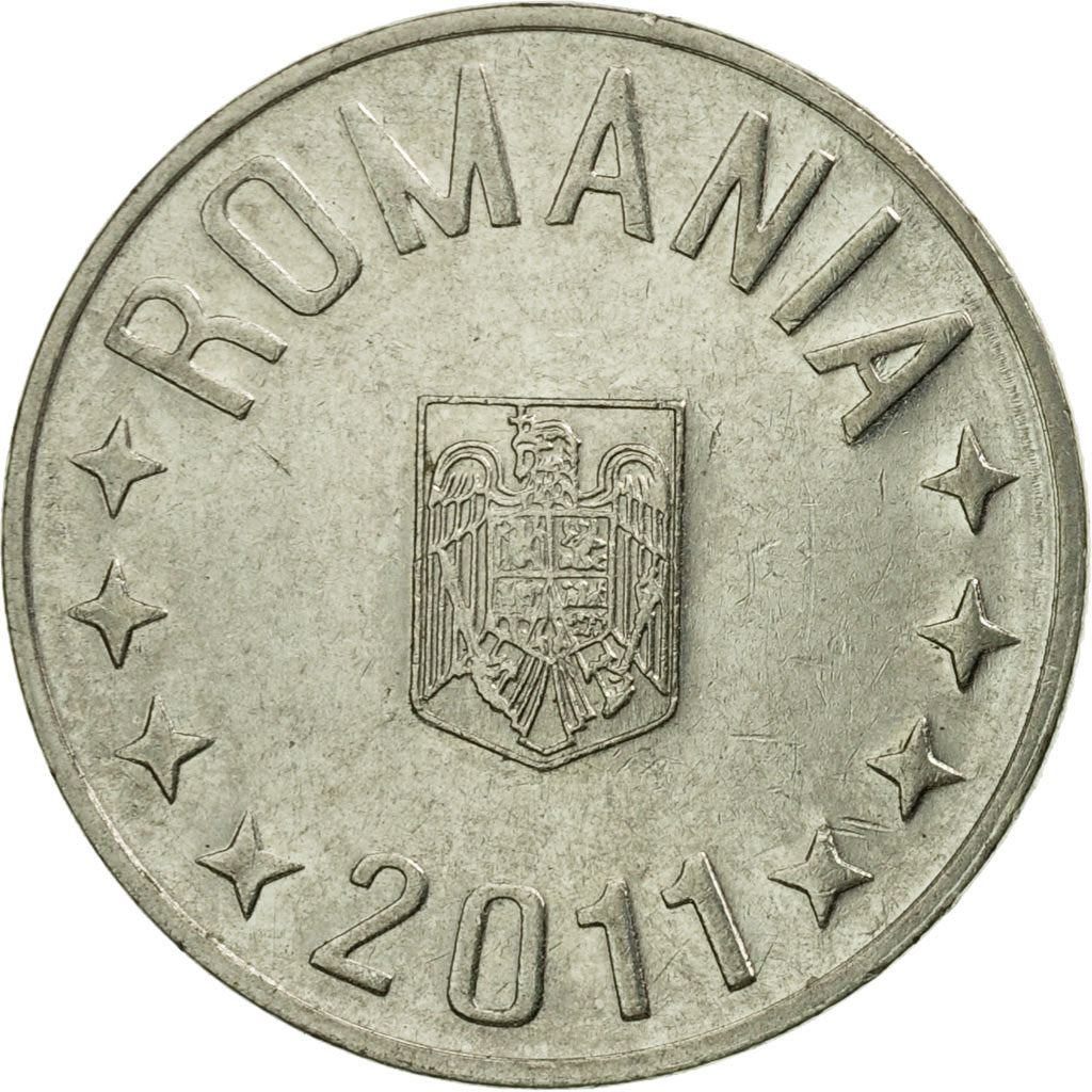 Coin, Romania, 10 Bani, 2011, Bucharest, EF(40-45), Nickel plated steel, KM:191