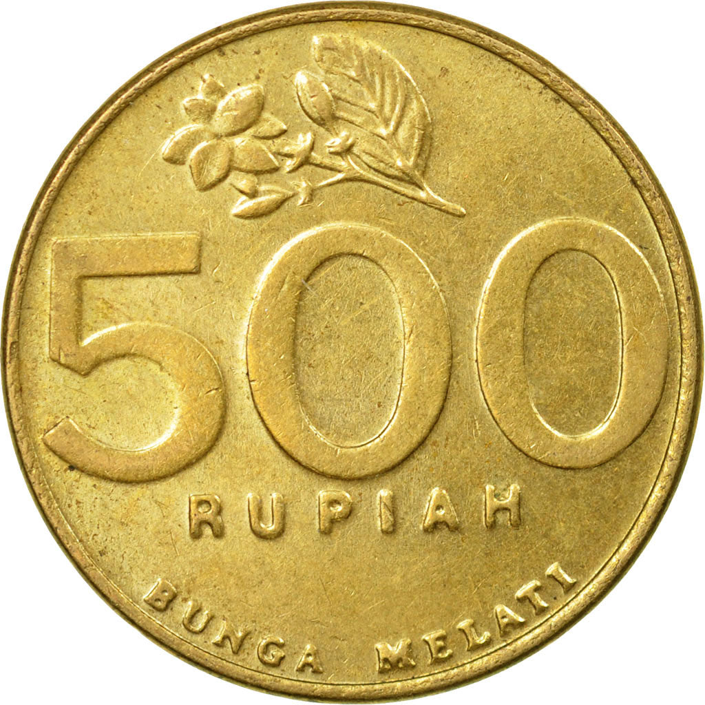 Coin, Indonesia, 500 Rupiah, 1997, EF(40-45), Aluminum-Bronze, KM:59