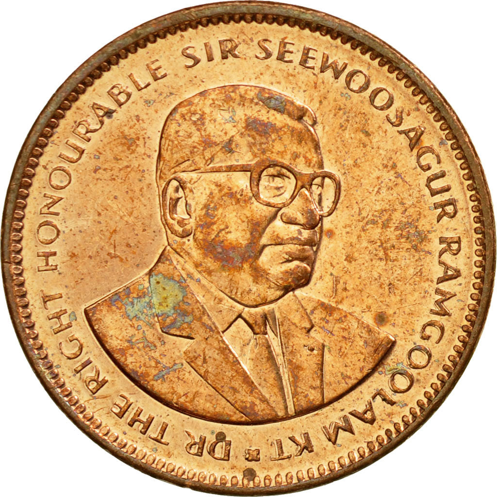 Coin, Mauritius, 5 Cents, 2012, EF(40-45), Copper Plated Steel, KM:52