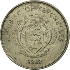 Coin, Seychelles, 25 Cents, 1992, EF(40-45), Copper-nickel, KM:49.2