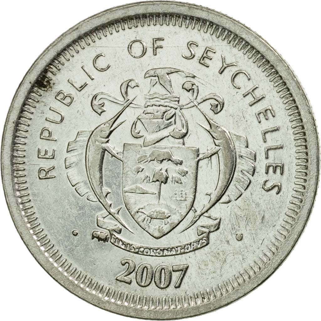 Coin, Seychelles, 25 Cents, 2007, Pobjoy Mint, EF(40-45), Nickel Clad Steel