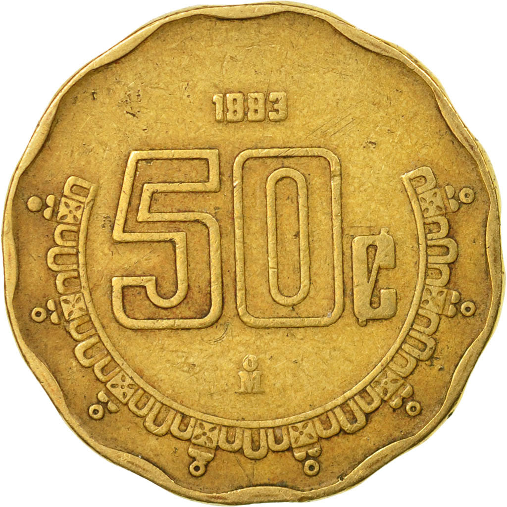 Moneda, México, 50 Centavos, 1983, Mexico City, MBC, Cobre - níquel, KM:452