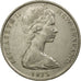 Coin, New Zealand, Elizabeth II, 20 Cents, 1975, EF(40-45), Copper-nickel