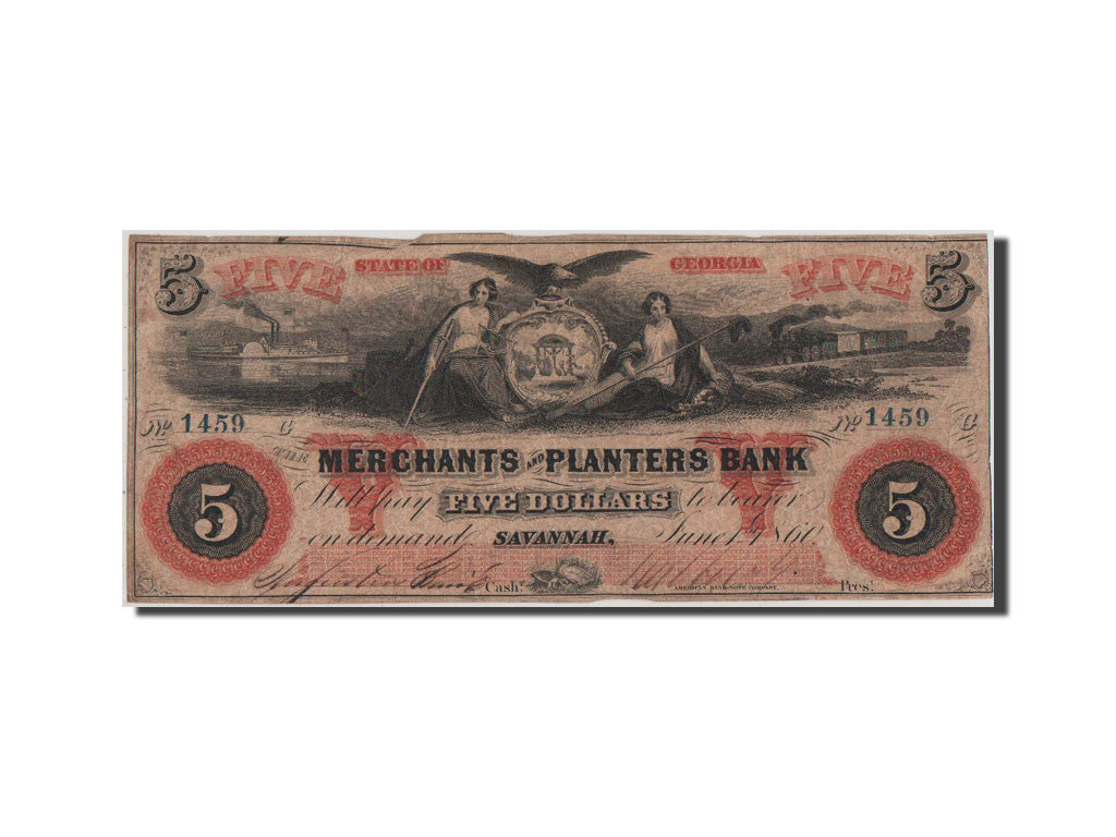 Banknote, United States, 5 Dollars, 1860, VF(30-35)