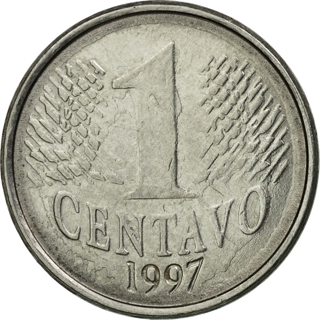 Coin, Brazil, Centavo, 1997, EF(40-45), Stainless Steel, KM:631