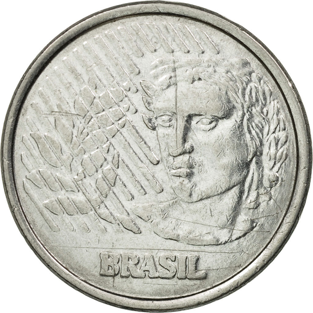 Coin, Brazil, 50 Centavos, 1994, EF(40-45), Stainless Steel, KM:635