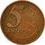 Moneda, Brasil, 5 Centavos, 2003, MBC, Cobre chapado en acero, KM:648