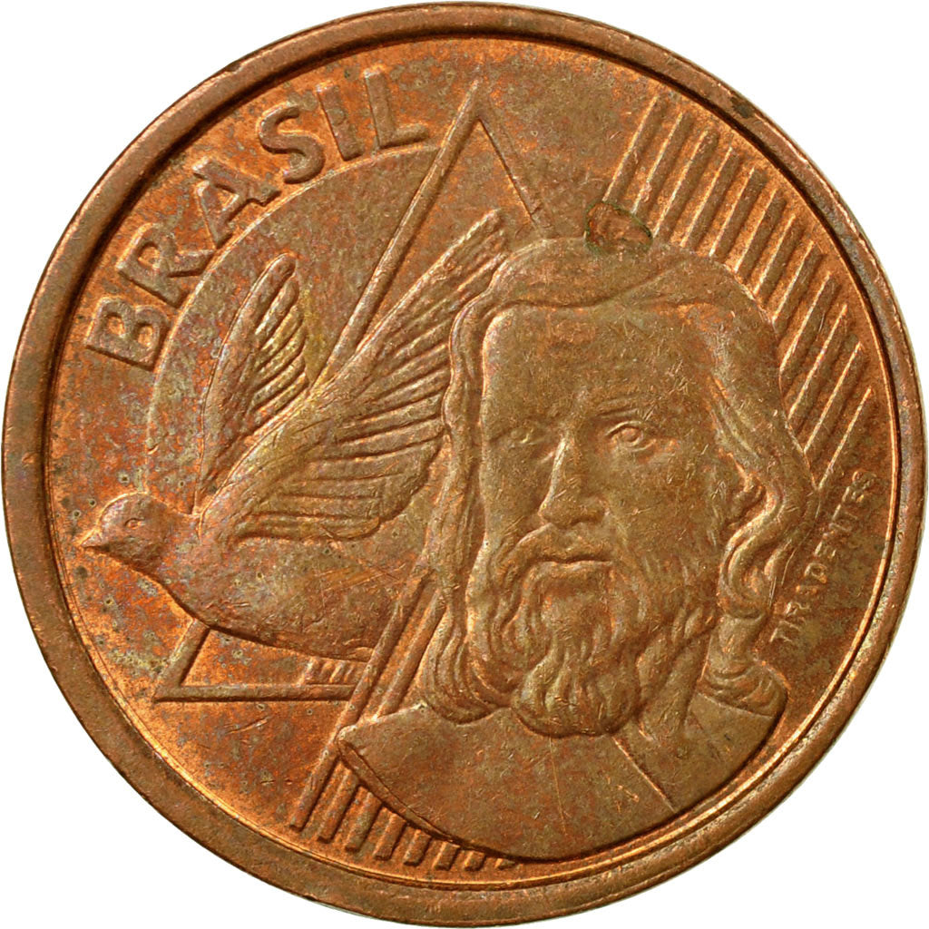Coin, Brazil, 5 Centavos, 2014, EF(40-45), Copper Plated Steel
