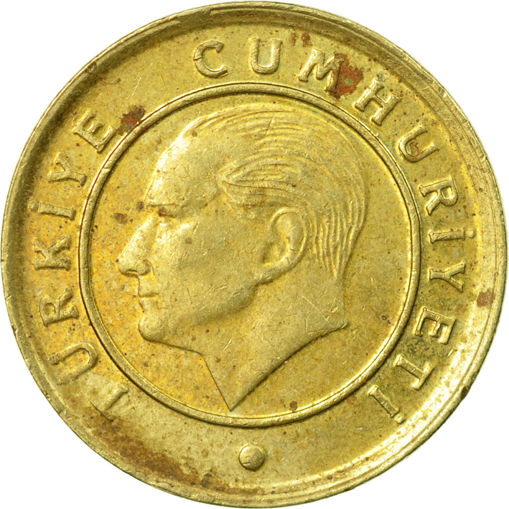 Moneta, Turcja, 10 Kurus, 2013, EF(40-45), Mosiądz, KM:1241