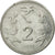 Moneda, INDIA-REPÚBLICA, 2 Rupees, 2012, MBC, Acero inoxidable, KM:395