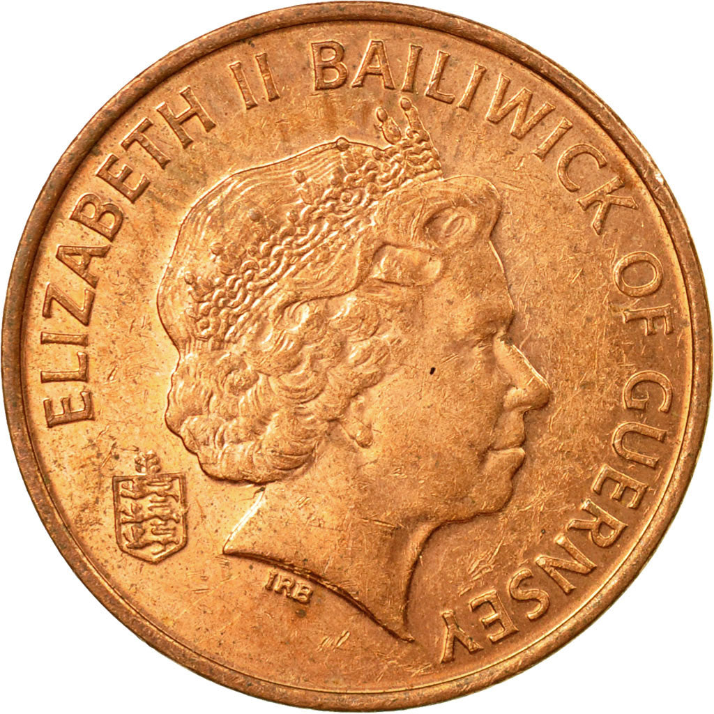 Coin, Guernsey, Elizabeth II, Penny, 2006, EF(40-45), Copper Plated Steel, KM:89