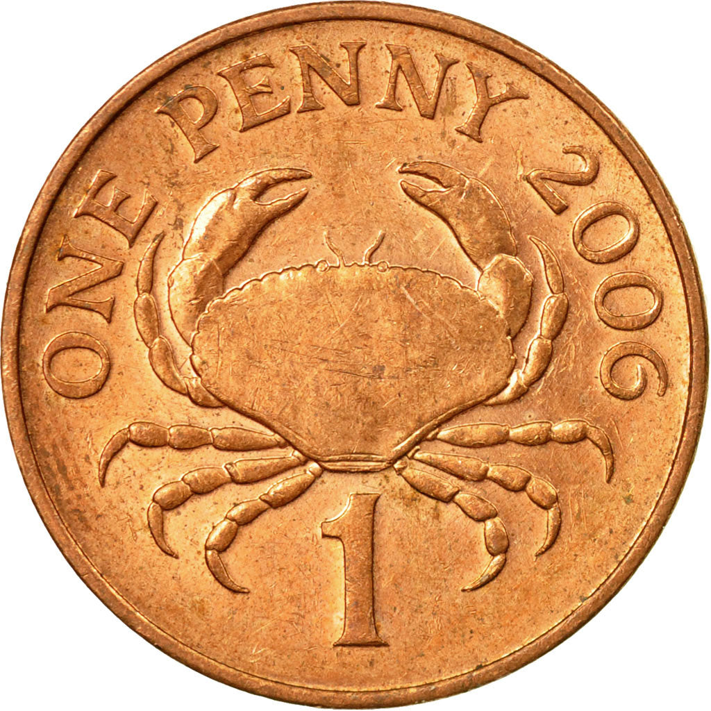 Coin, Guernsey, Elizabeth II, Penny, 2006, EF(40-45), Copper Plated Steel, KM:89