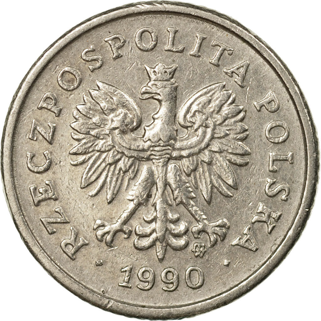 Moneta, Polonia, 10 Groszy, 1990, Warsaw, BB, Rame-nichel, KM:279