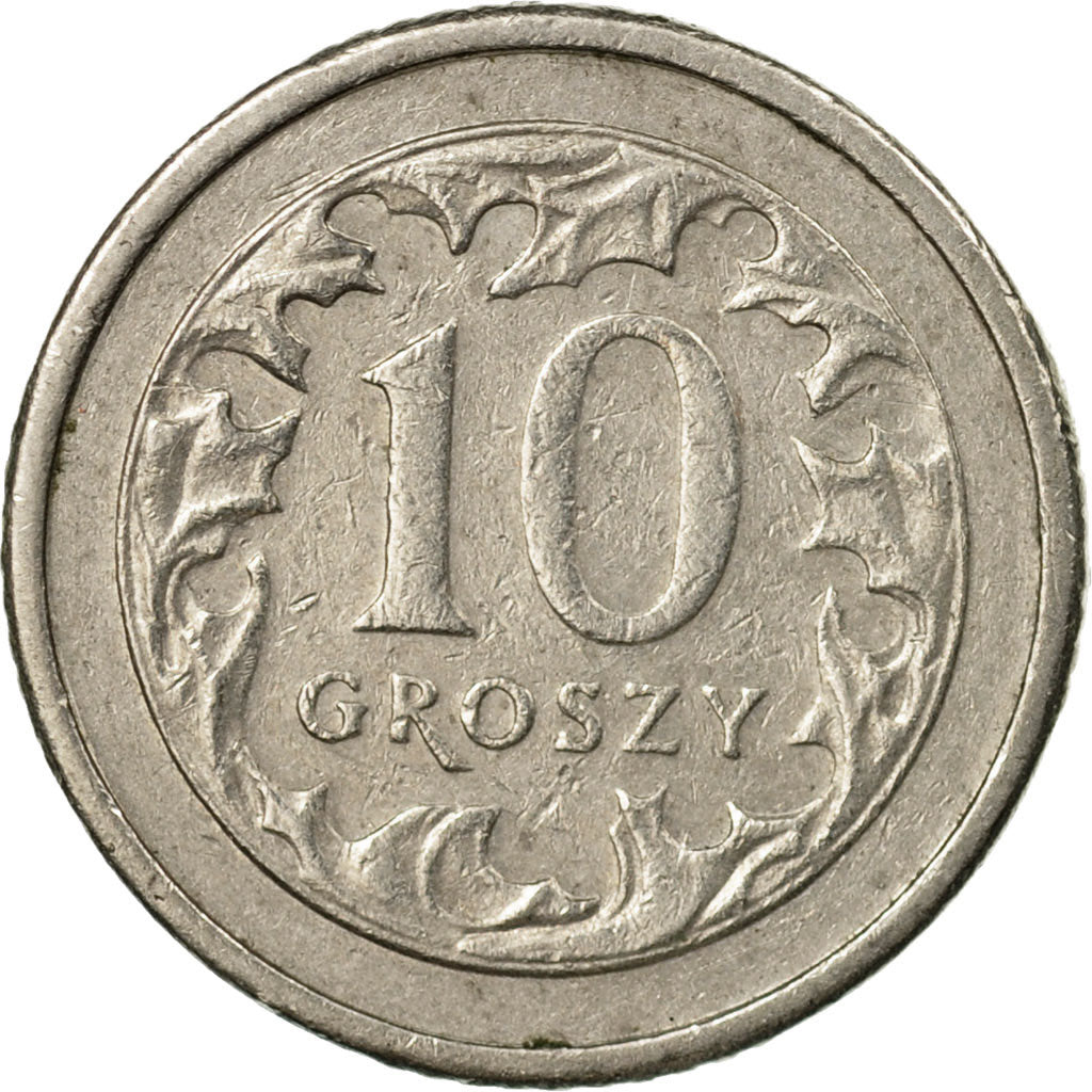 Moneta, Polonia, 10 Groszy, 1990, Warsaw, BB, Rame-nichel, KM:279