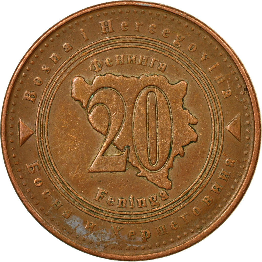 Moneta, BOSNIA-ERZEGOVINA, 20 Feninga, 2004, BB, Acciaio placcato rame, KM:116